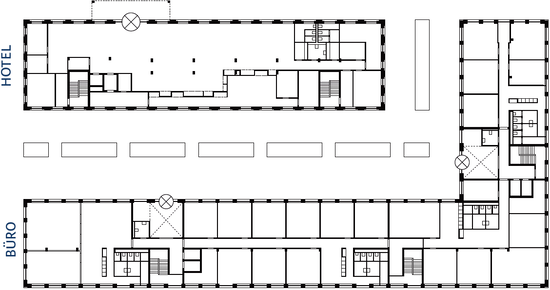 Grundriss Quartier West Darmstadt Anlageobjekt Moxy Hotels